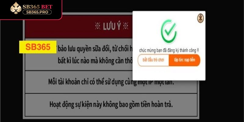 Đăng ký SB365 trên smartphone